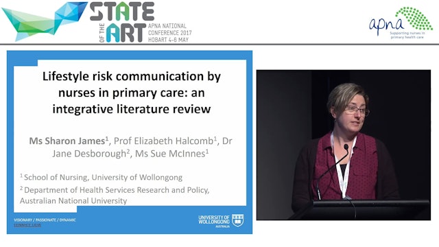 Lifestyle Risk Communication by Nurses in Primary Care an Integrative Review, Sharon James