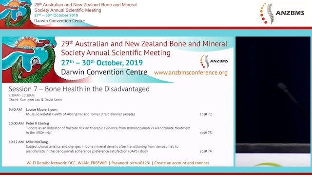 Subject characteristics and changes in bone mineral density after transitioning from denosumab to alendronate in the denosumab adherence preference satisfaction (DAPS) study Prof Mike McClung