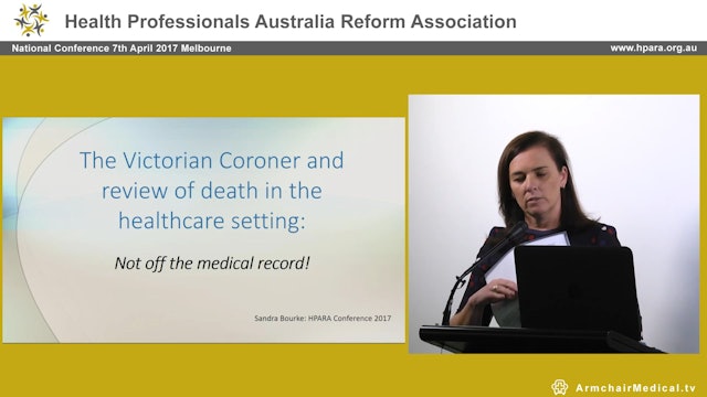 Coroner and review off the medical record! Sandra Bourke