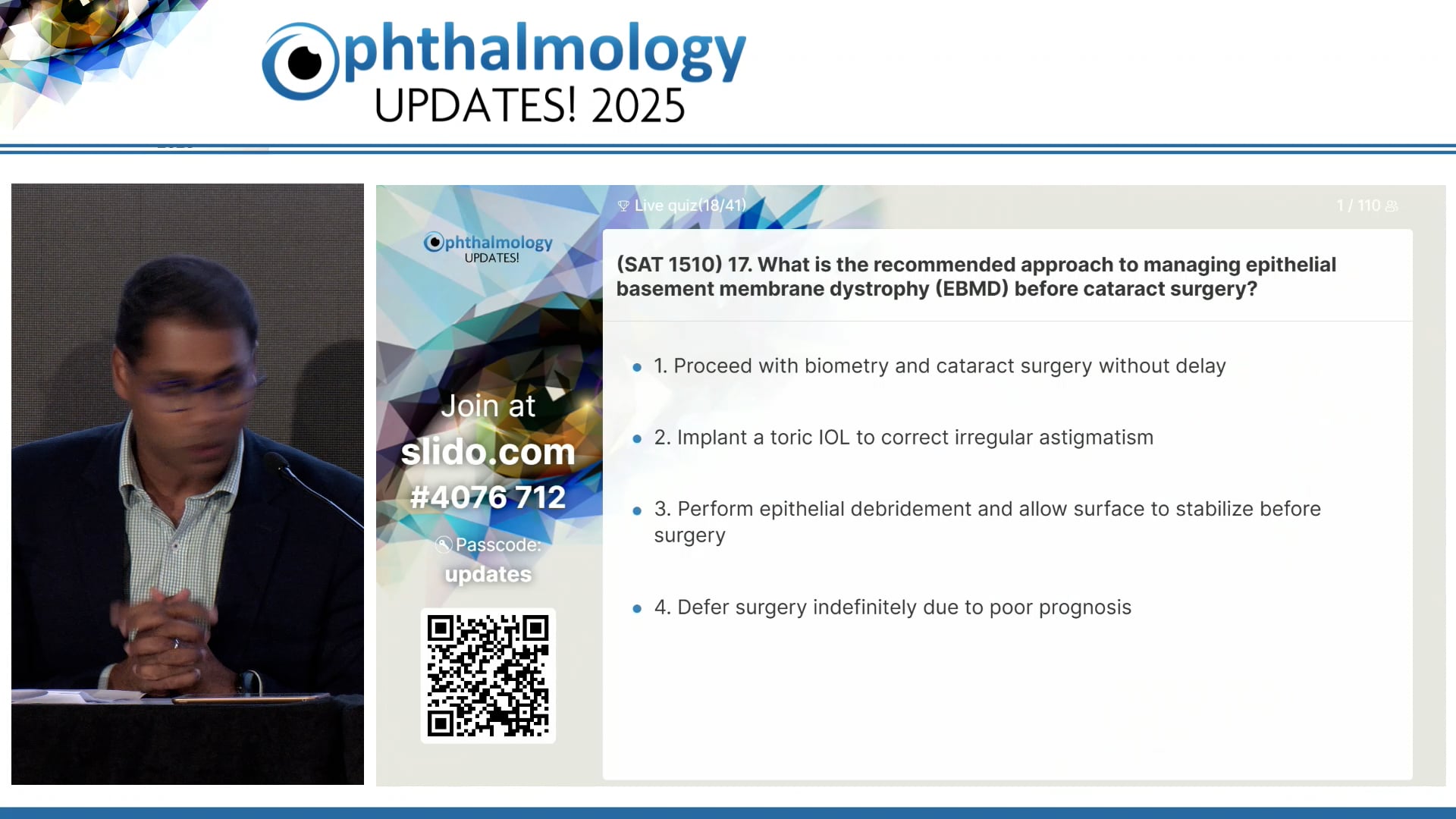 Cataract surgery in corneal patients & paediatric corneal transplantation Simon Fung