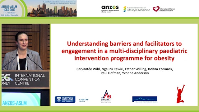 Understanding barriers and facilitators to engagement in a multi-disciplinary paediatric intervention programme for obesity Cervantée Wild