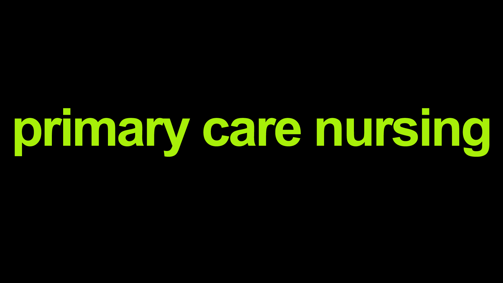 Primary Care Nursing