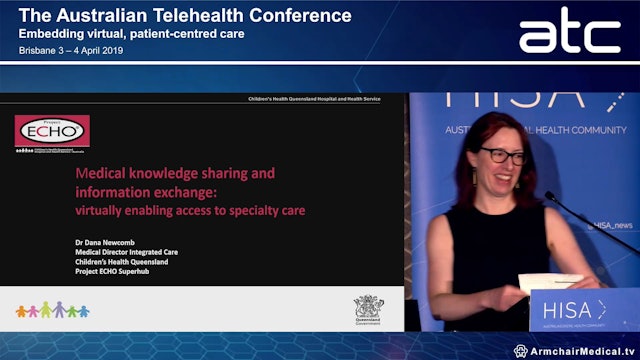 Enabling medical knowledge sharing and information exchange Virtually enabling access to speciality care Dr Dana Newcomb Medical Director Integrated Care, Children’s Health Queensland Hospital & Health Service
