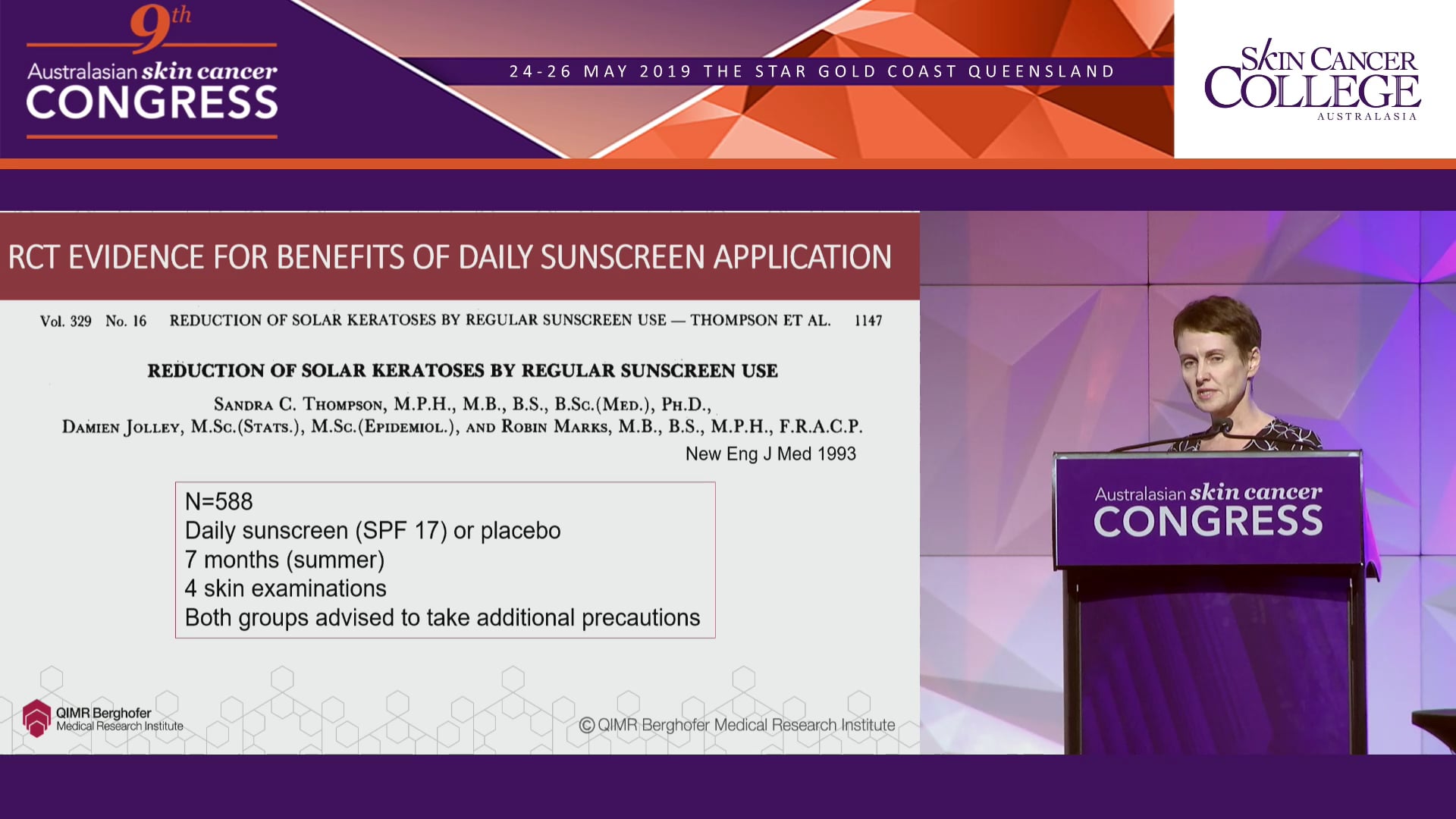 Changed sunscreen policy for Australia and New Zealand - the rationale for daily sunscreen use Assoc Prof Rachel Neale