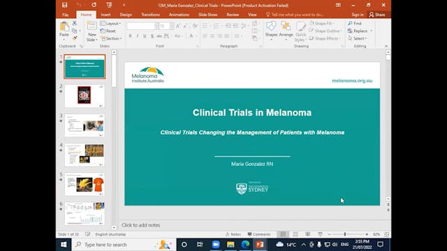 Clinical trials in melanoma Maria Gon...