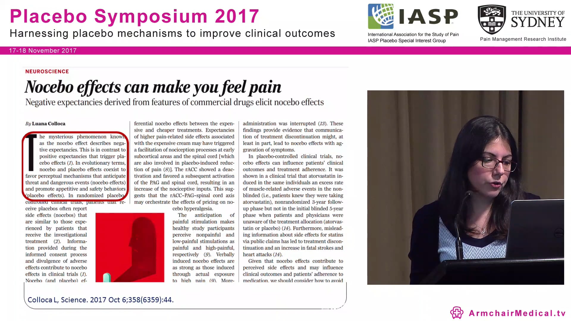 Ethical non-disclosure of treatment side-effects. Reducing nocebo effects Assoc Prof Luana Colloca