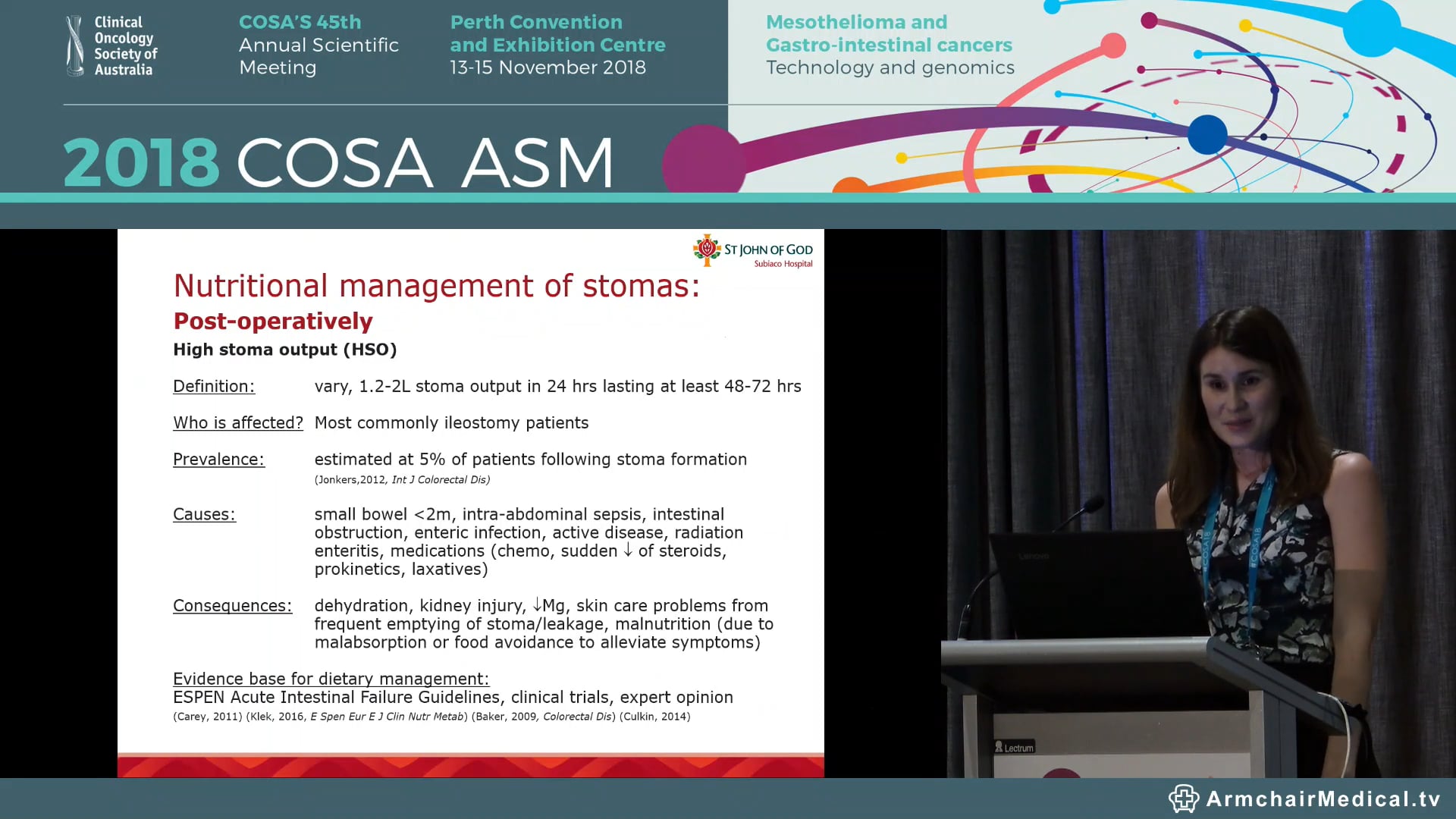 Nutritional management of stomas - Sascha E McMeekin