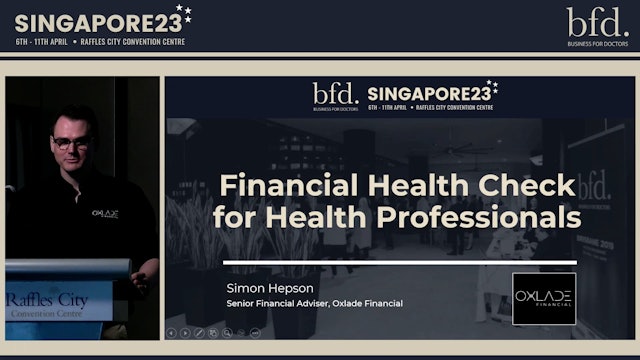 Financial health check for health profesionals Simon Hepson