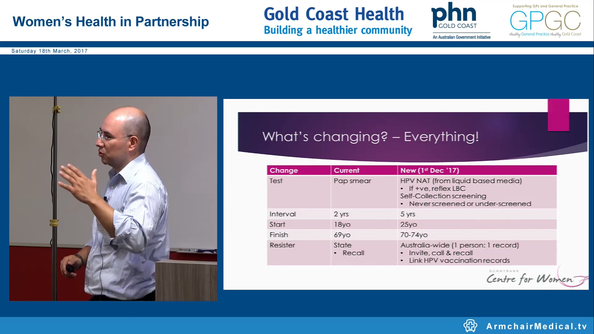 Renewal of the National Cervical Screening Program Guidelines Dr Nelson Gonzalez