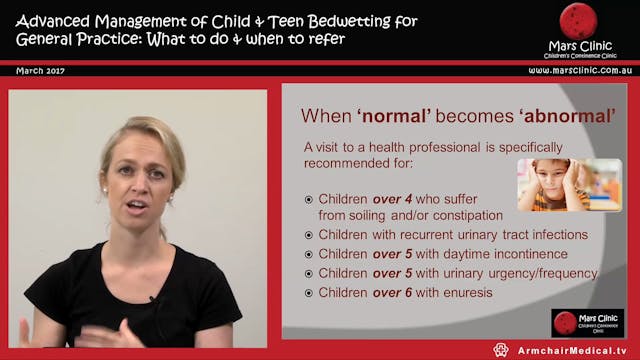 Children's Continence Bedwetting Sion...