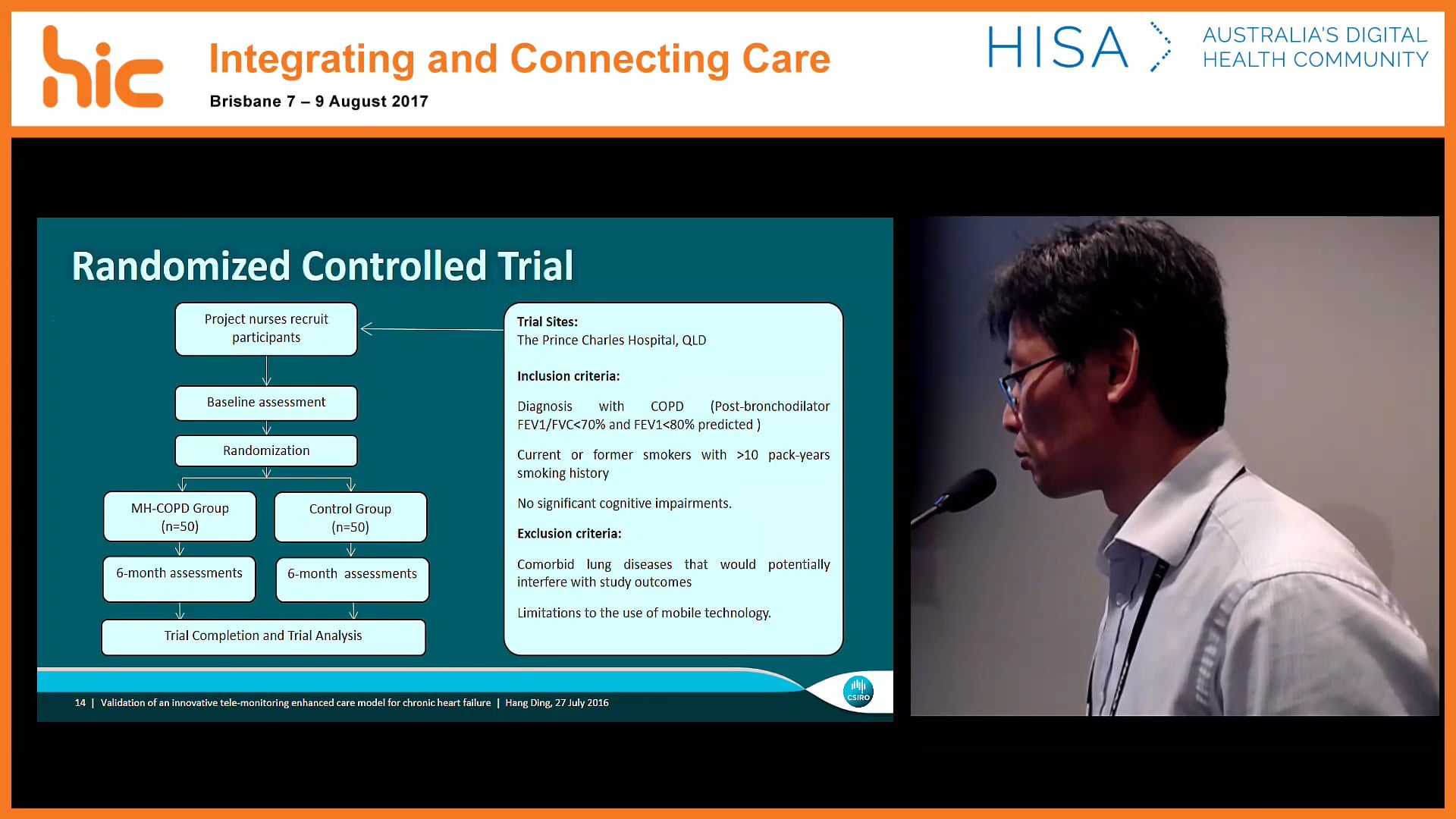 Use of mobile health to improve patient adherence to the management of chronic pulmonary obstructive disease Dr Hang Ding