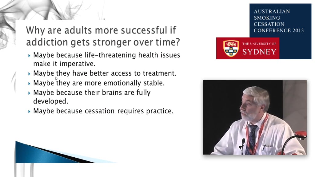Approaches to adolescent smoking cessation Prof Joseph DiFranza