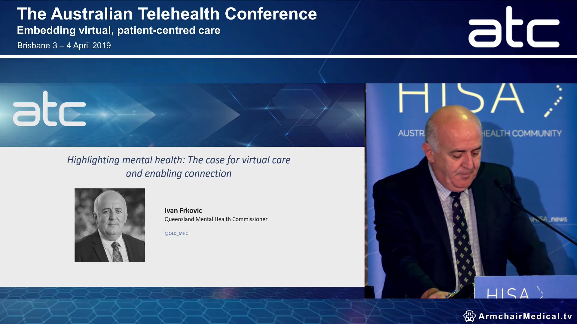Highlighting mental health The case for virtual care and enabling connection Ivan Frkovic Queensland Mental Health Commissioner