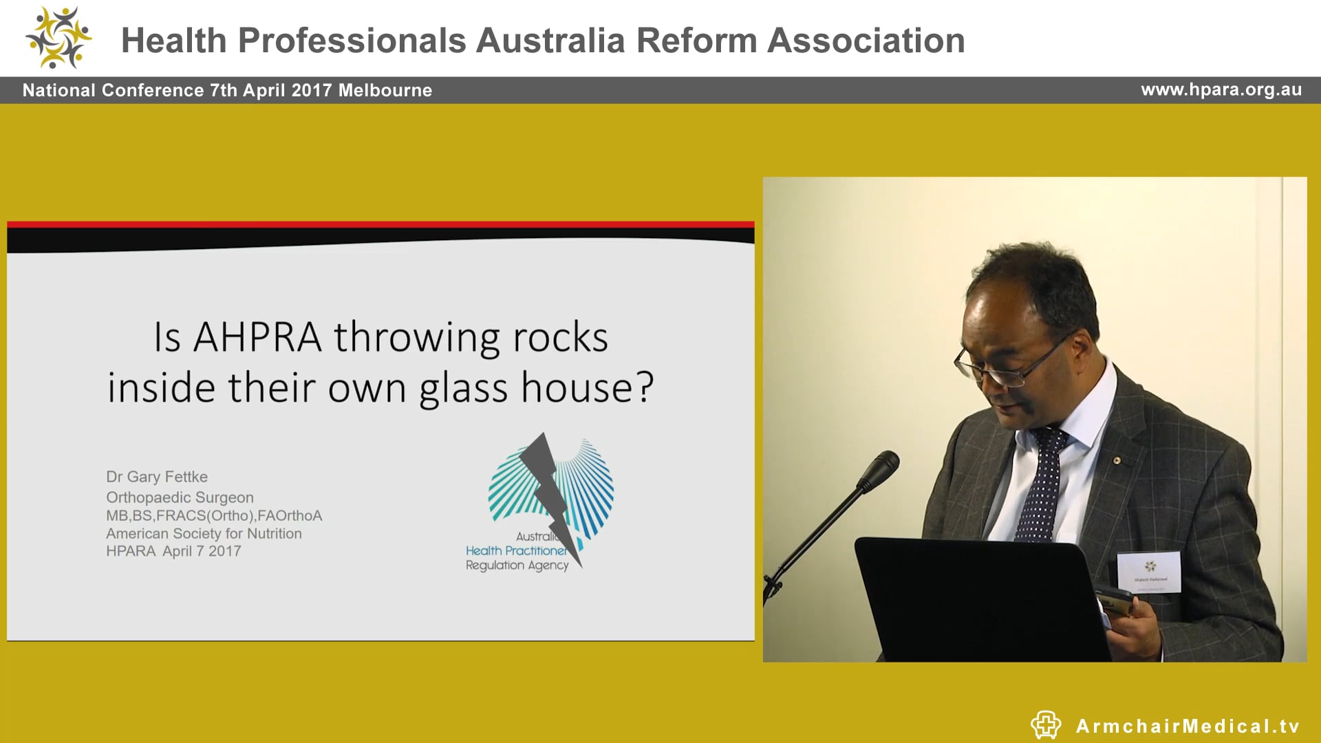 Is AHPRA throwing rocks inside their glass house Gary Fettke
