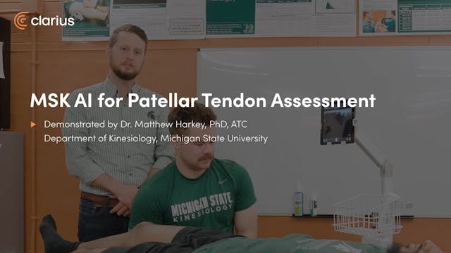 MSK AI for Patellar Tendon Assessment