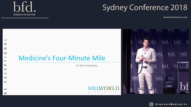 Medicine's four minute mile Dr Sam Hazledine