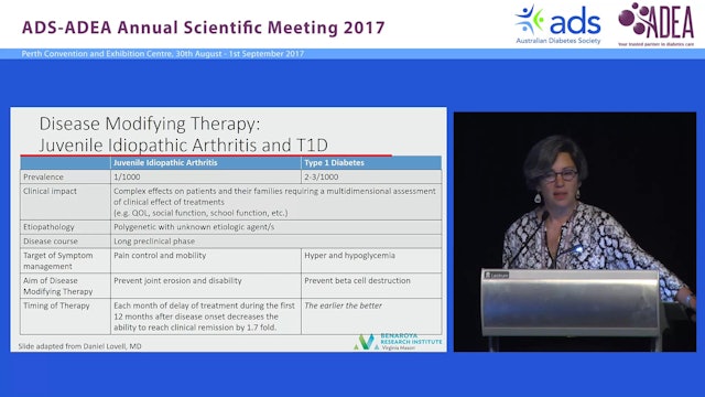 ADS-ADEA Plenary Disease Modifying Therapy in T1D What an endocrinologist needs to know Carla Greenbaum