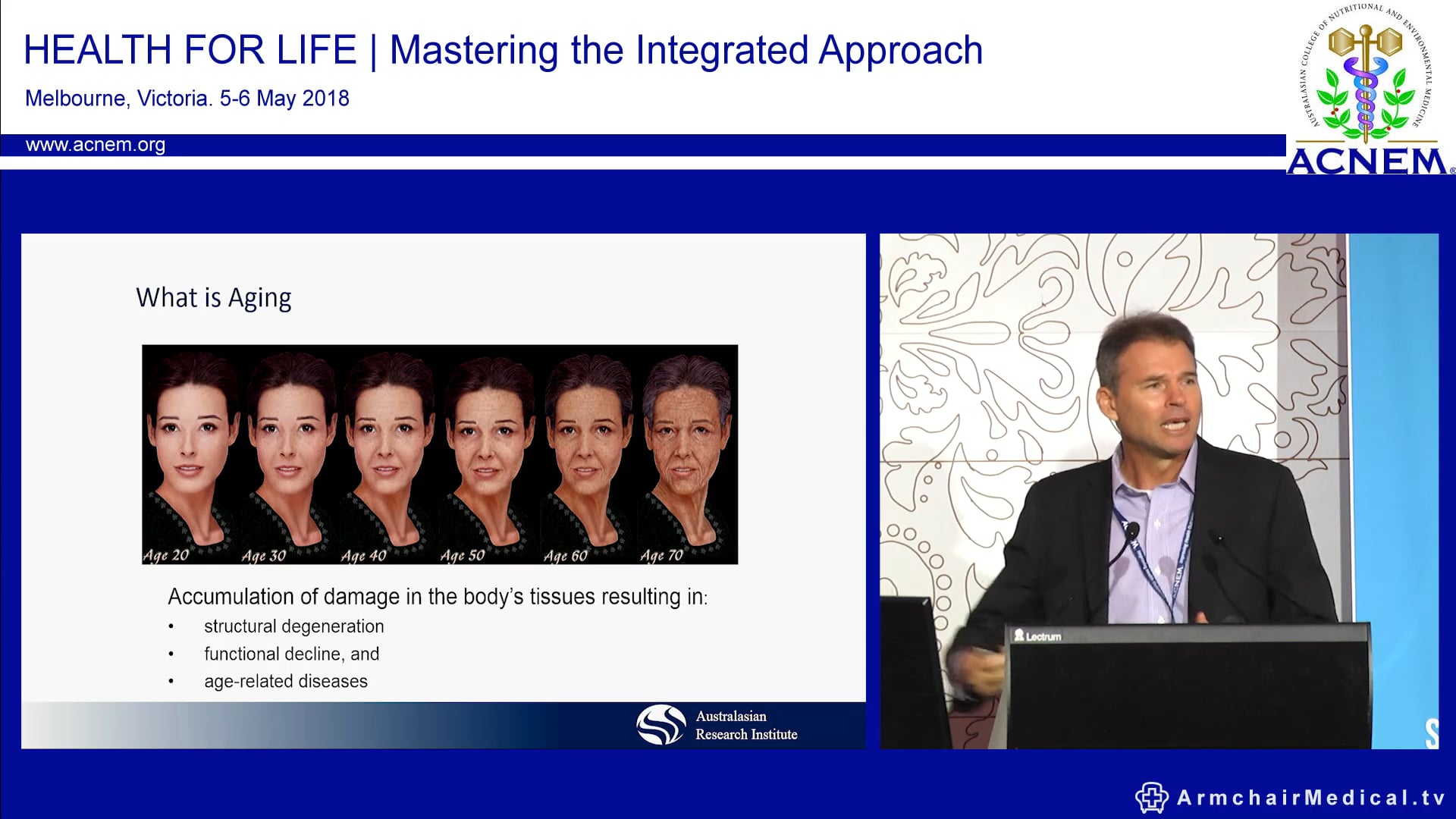 Professor Ian Brighthope Oration Oxidative stress in ageing Assoc Prof Ross Grant