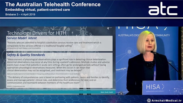 Combining telehealth capabilities to strengthen delivery of home-based acute care models Vickie De Jong Project Officer, Metro South Health and Vickie Irving Clinical Specialist, Telstra Health