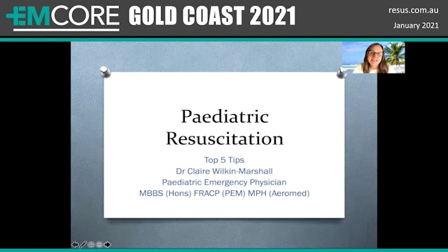 Paediatric Resuscitation Pearls Dr Claire Wilkin-Marshall