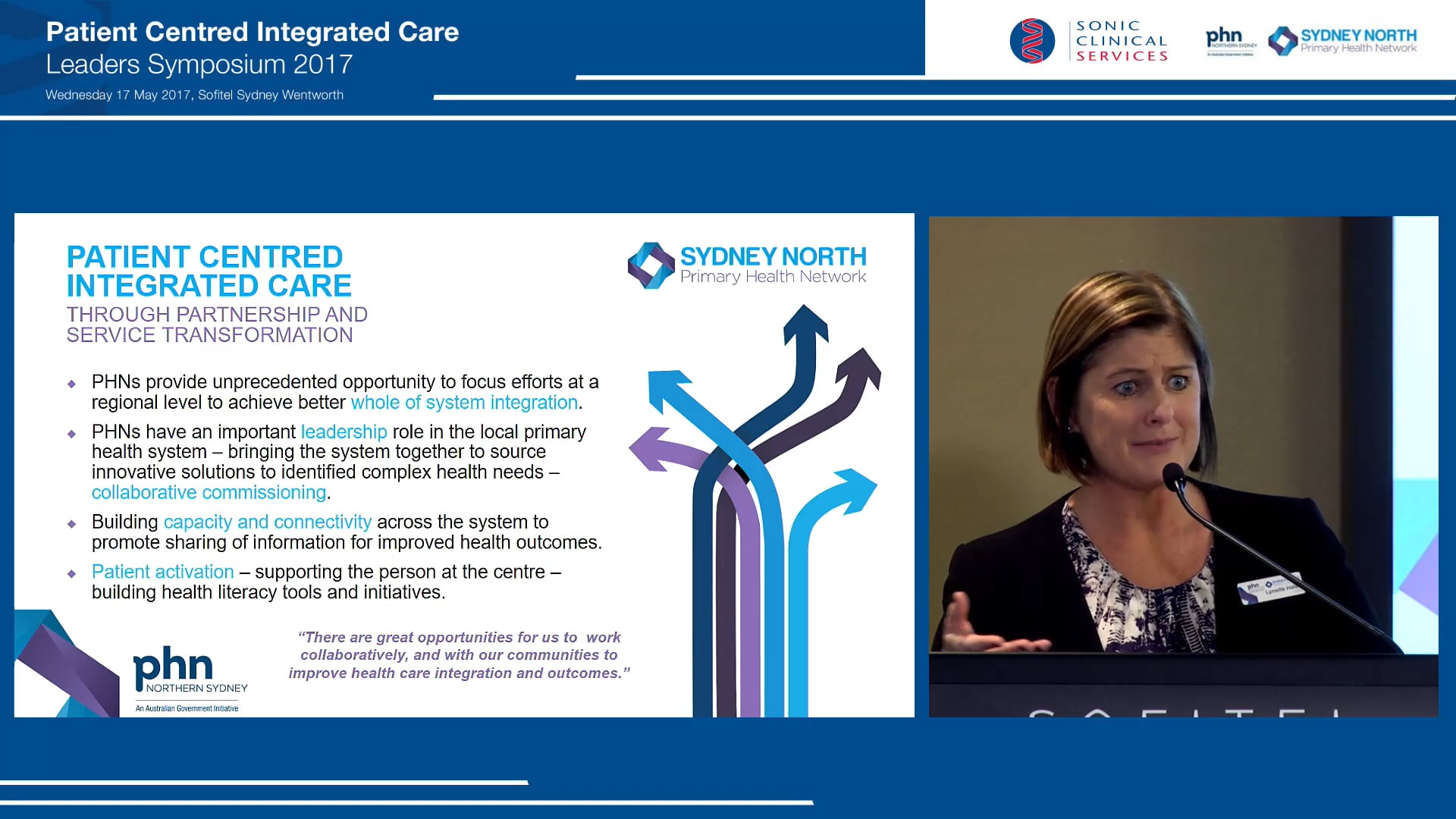 Welcome address Ms Lynelle Hales, CEO, Sydney North Primary Health Network