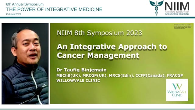 An integrative approach to cancer man...