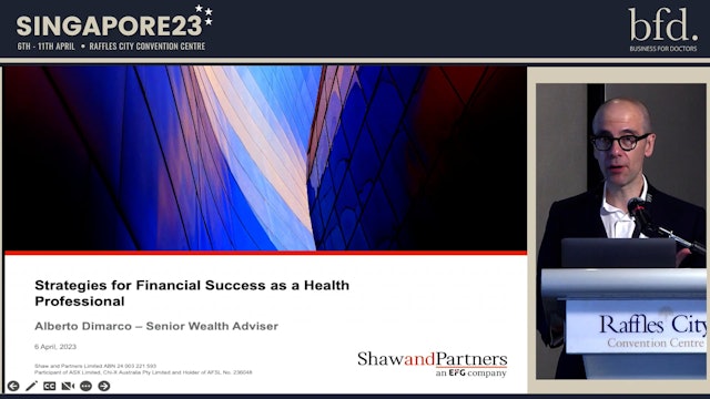 Strategies for financial success as a health professional Alberto Dimarco