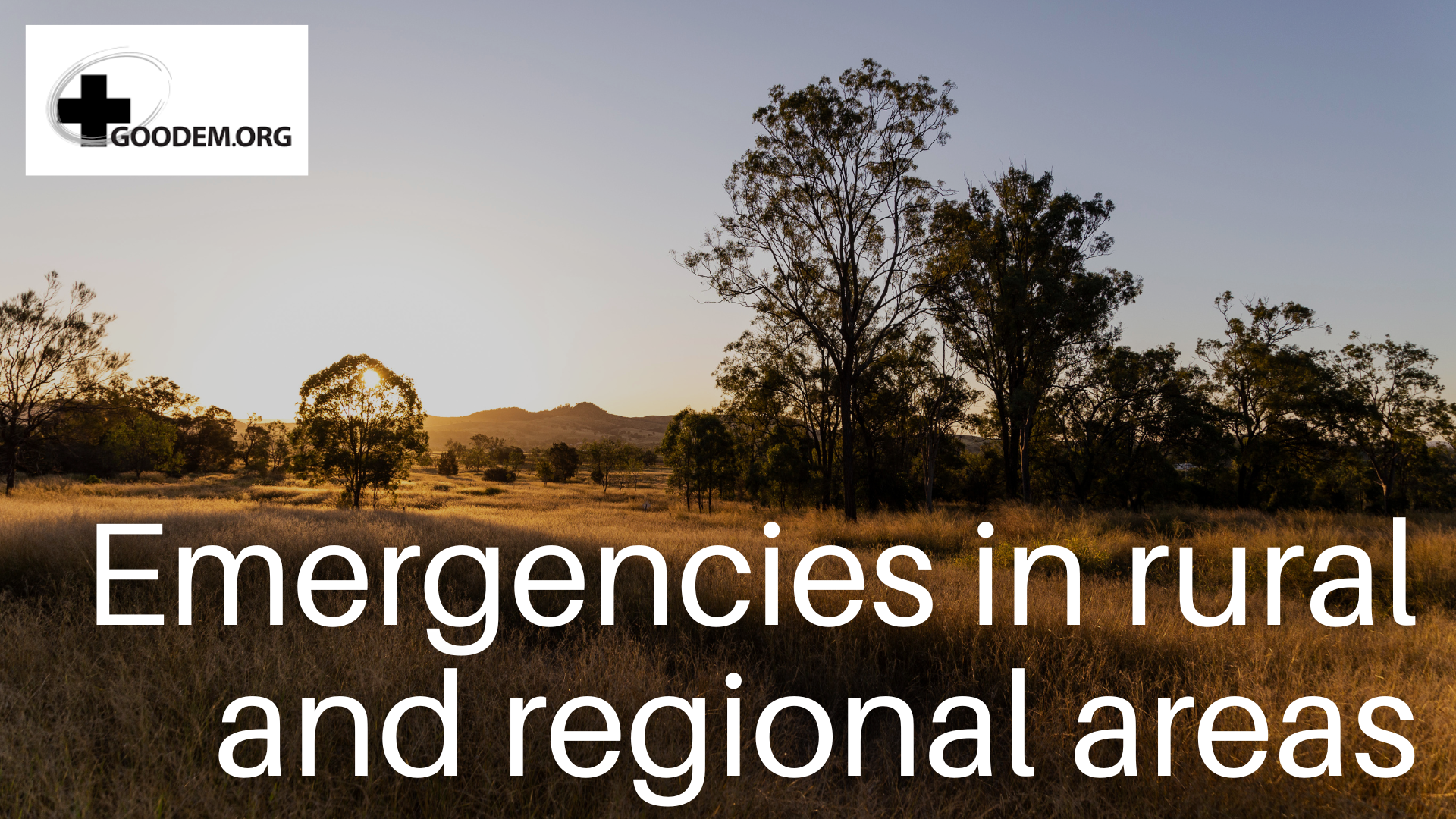 Emergencies in rural and regional areas 2025