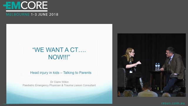 Head injury in kids - talking to parents Dr Claire Wilkin