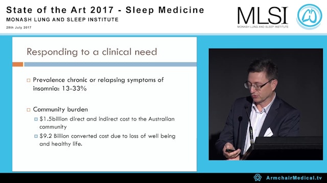 Multidisciplinary care for insomnia Where pharmacotherapy may fit in A Prof Darren Mansfield