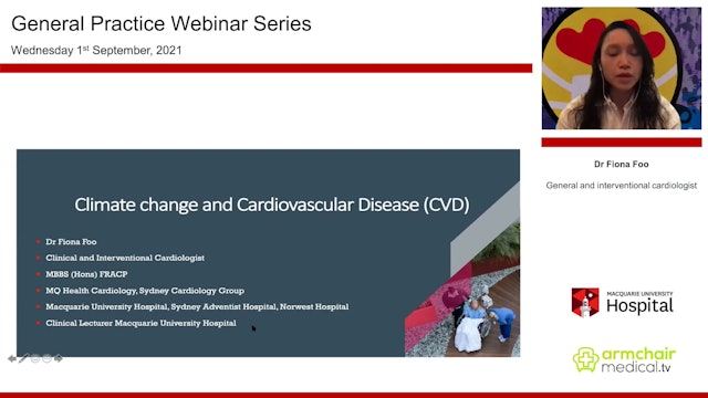 Climate change and Cardiovascular Disease Dr Fiona Foo