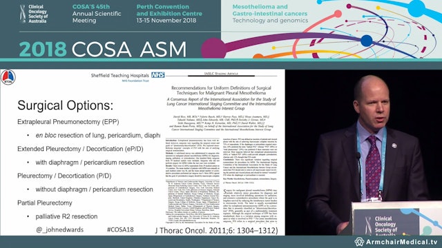 Surgery in pleural mesothelioma – a 20 year controversy - John Edwards