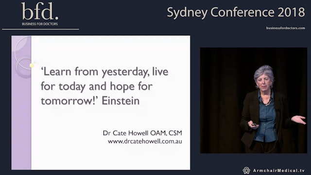 How to learn from yesterday, live for today and hope for tomorrow Dr Cate Howell