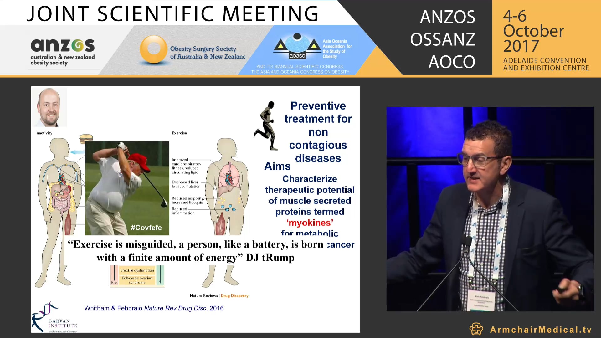 Skeletal muscle secretory proteins a link between regular physical activity and reduced disease risk in obesity - Mark Febbraio