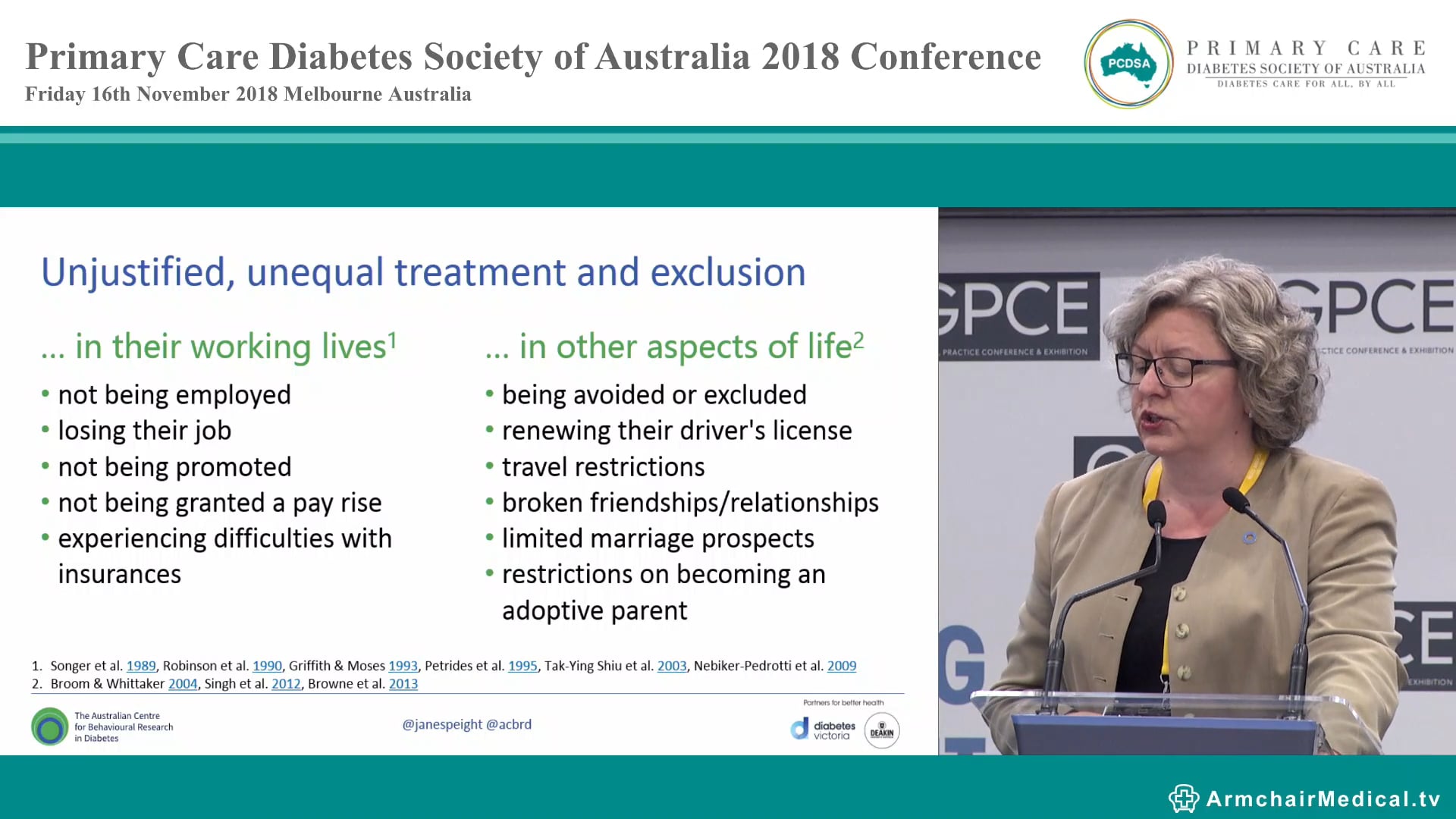 Social stigma A blindspot in diabetes research Prof Jane Speight