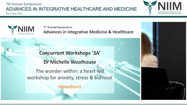 A heart-led workshop for anxiety, stress & burnout Dr Michelle Woolhouse
