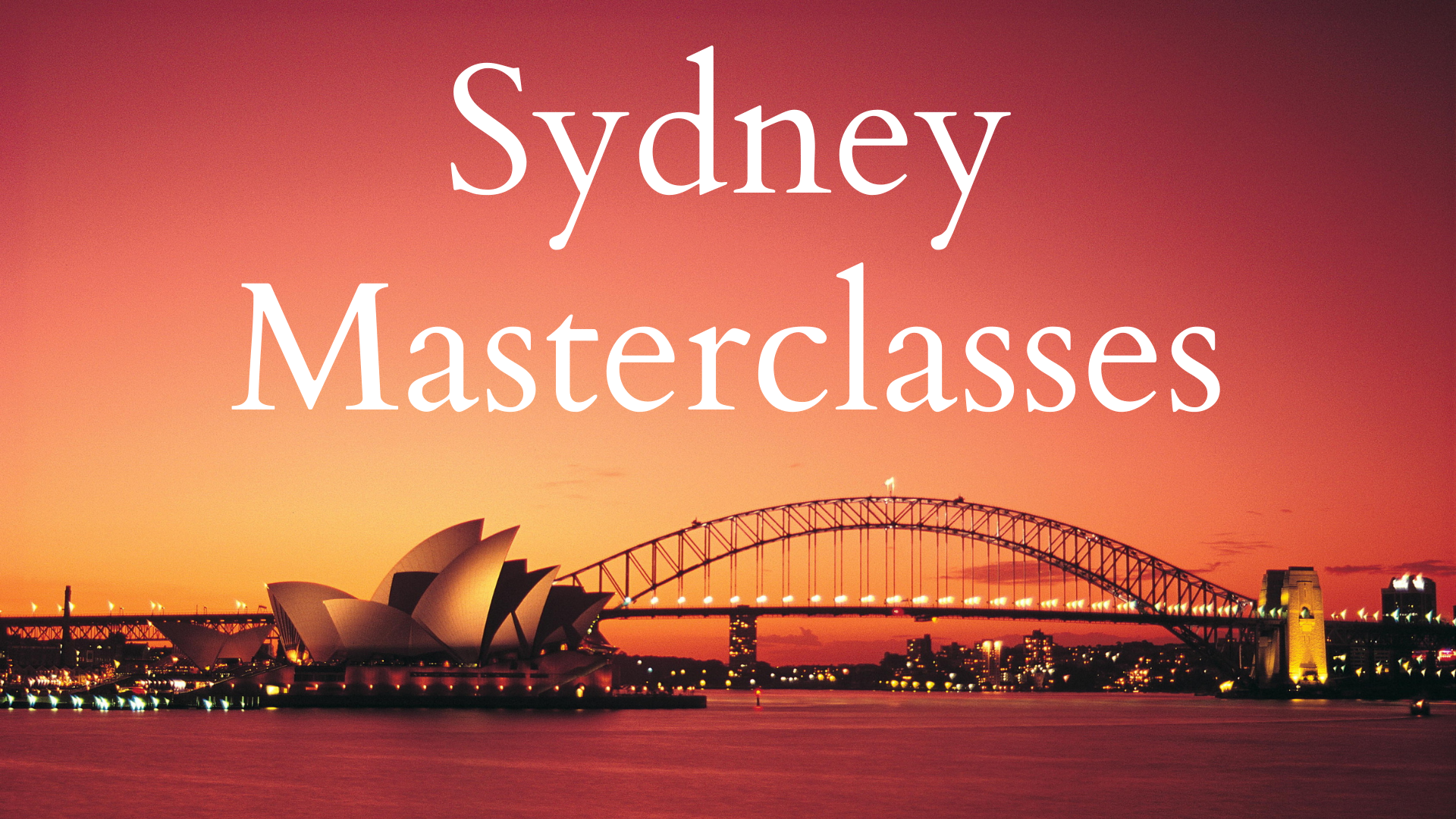 Sydney Masterclasses