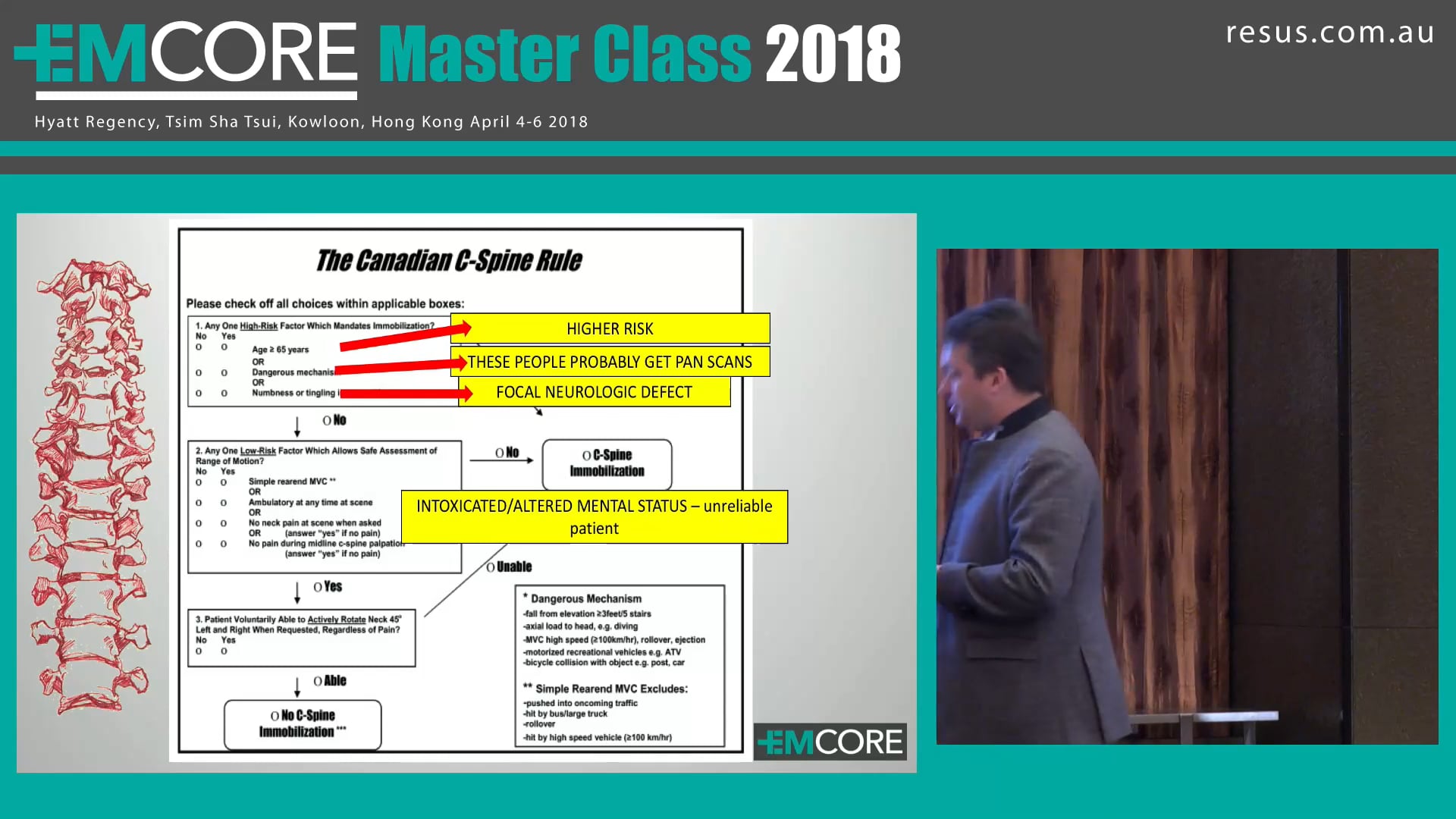 Clearing the adult C spine Dr Luke Lawton