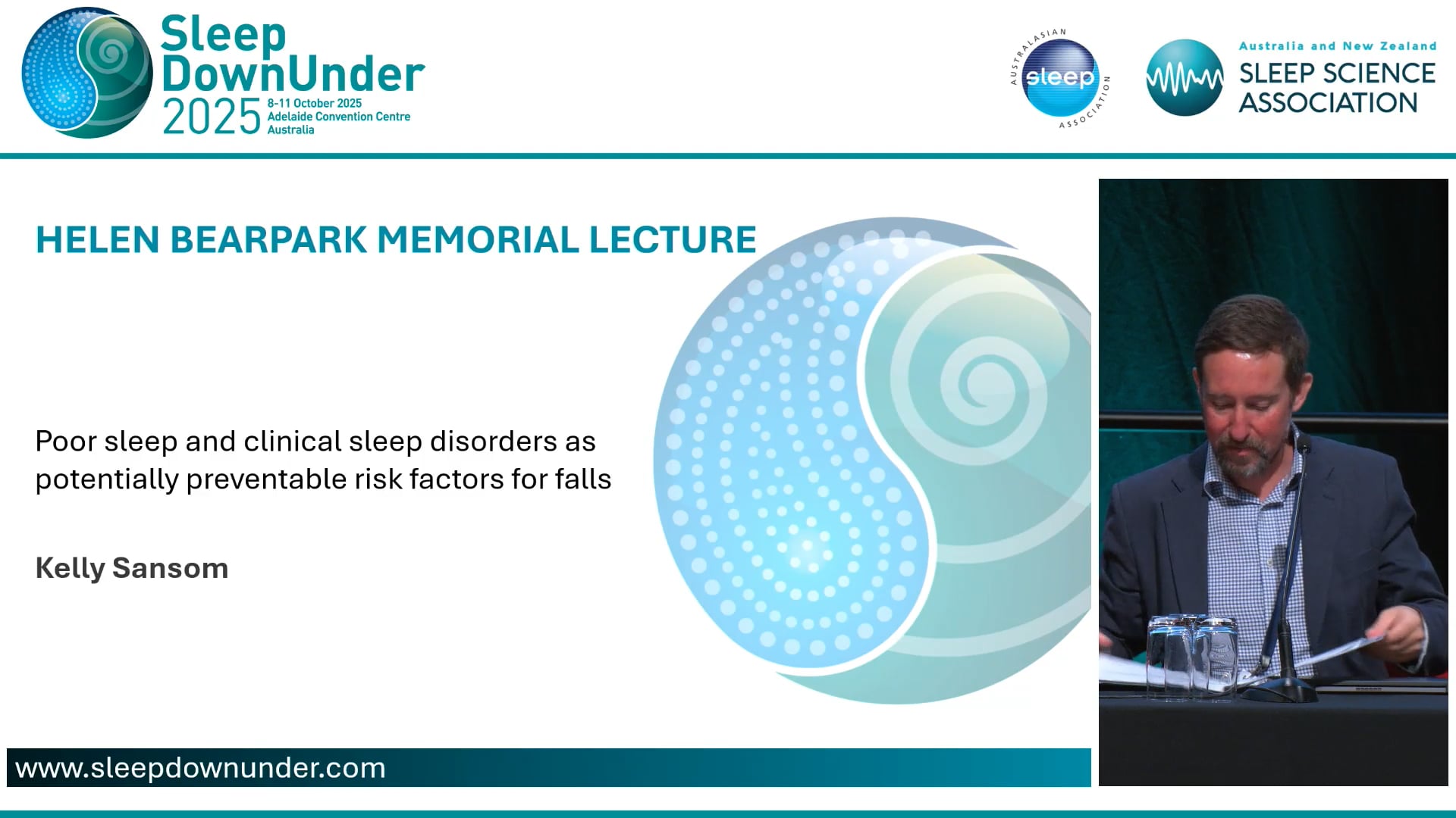 Poor sleep and clinical sleep disorders as potentially preventable risk factors for falls Dr Kelly Sansom