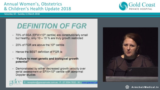 Fetal Growth Restriction and the Placenta Dr Adriana Olog, MFMS