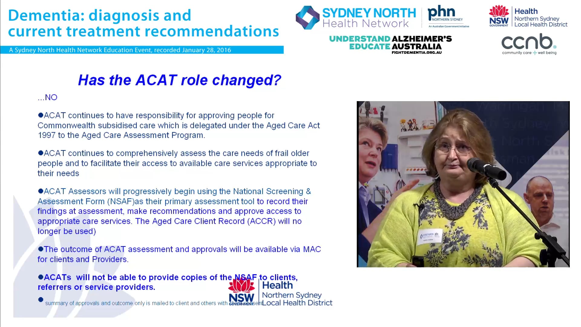Overview of ACAT and the new referral process through My Aged Care Maris Tonkin