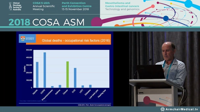 Exposure and burden of disease related to occupational carcinogens - Tim Driscoll