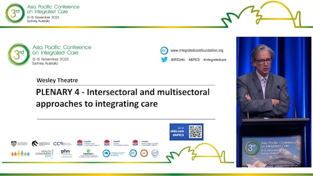 PLENARY 4 - Intersectoral and multisectoral approaches to integrating care