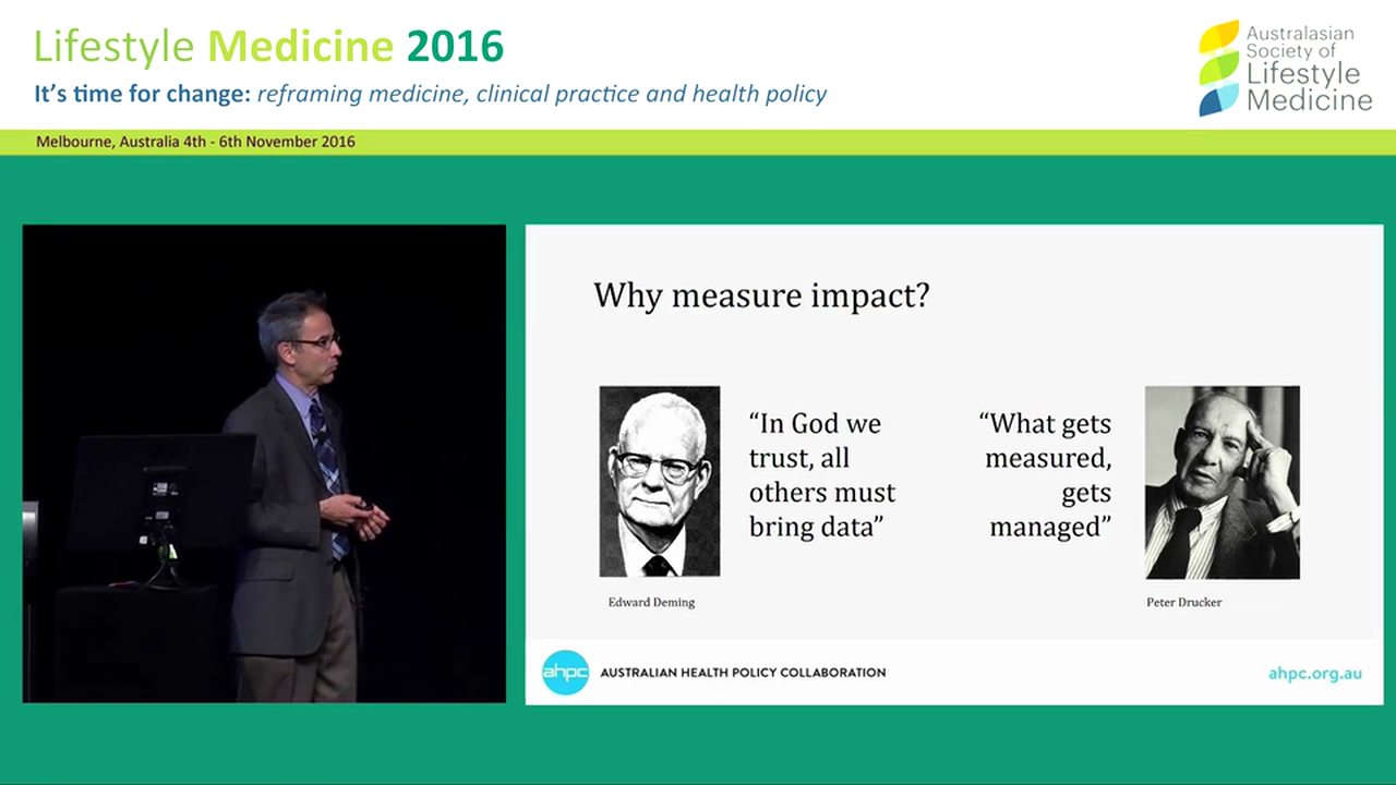 Moving prevention policies on chronic diseases forward in Australia Prof Maximilian de Courten