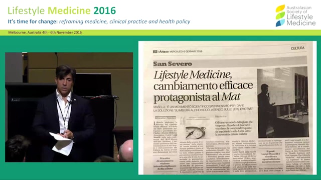 Introducing Lifestyle Medicine as a new  discipline in Italy Dr Luigi Maselli