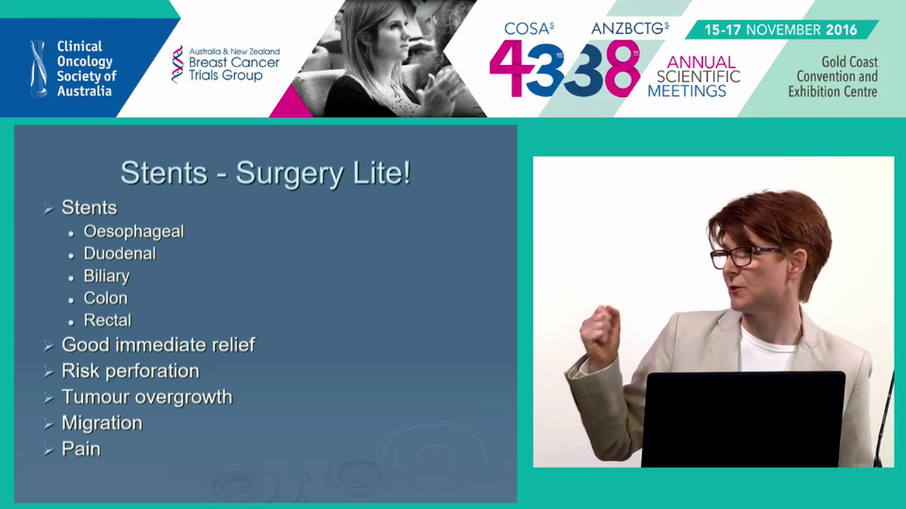 Aetiology and management of malignant bowel obstruction AProf Joanne Doran