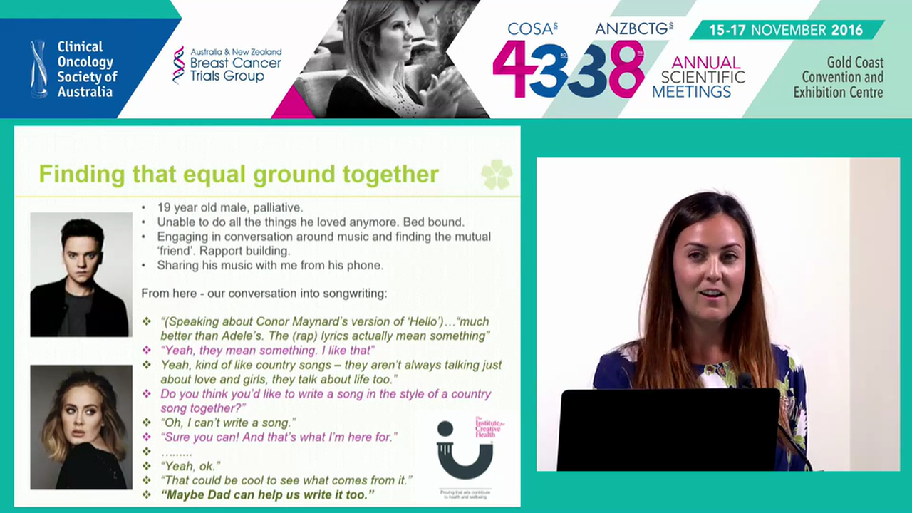 Living well in palliative care - the role of music therapy Vanessa Couper