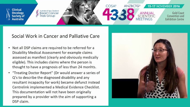 Social work in cancer and palliative care Ms Lois Lawler & Emily Plunkett