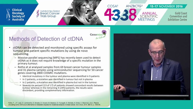 Circulating cell­free tumour DNA in cancer Post Therapy Monitoring Glenn D Francis