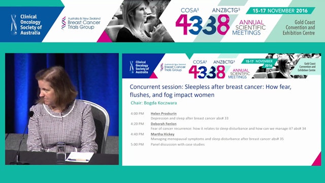 Sleepless after breast cancer Panel Discussion